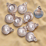 GOLD & SILVER Metal SHELL CHARMS 5 Styles