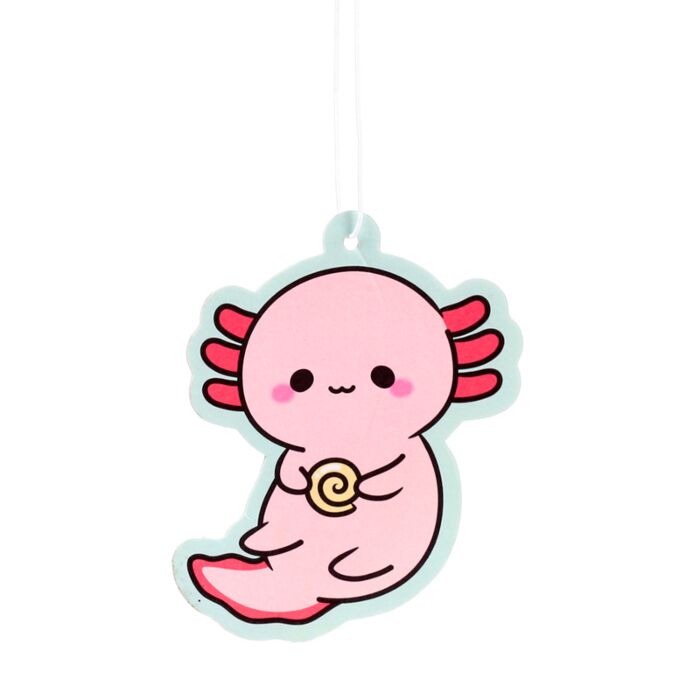 maddie the axolotl axolotls pink animal animals adoramals  hanging air freshener fresheners car home raspberry scent scented cute kawaii gift gifts uk stocking filler fillers shop store pretty fragrance fragranced fruit smell her women present