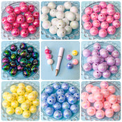 bundle of 4 large 16mm lustre acrylic pearly beads for making your own pens