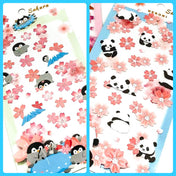 HALF PRICE Cherry Blossom Animal Stickers- Panda or Penguin
