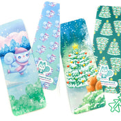 Duo of Kawaii Squirrel Exclusive Bookmarks - Winter & Christmas