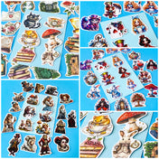 WONDERLAND WHIMSY- Alice  Vinyl Stickers - Choose Your Set - 20 Matte or Satin