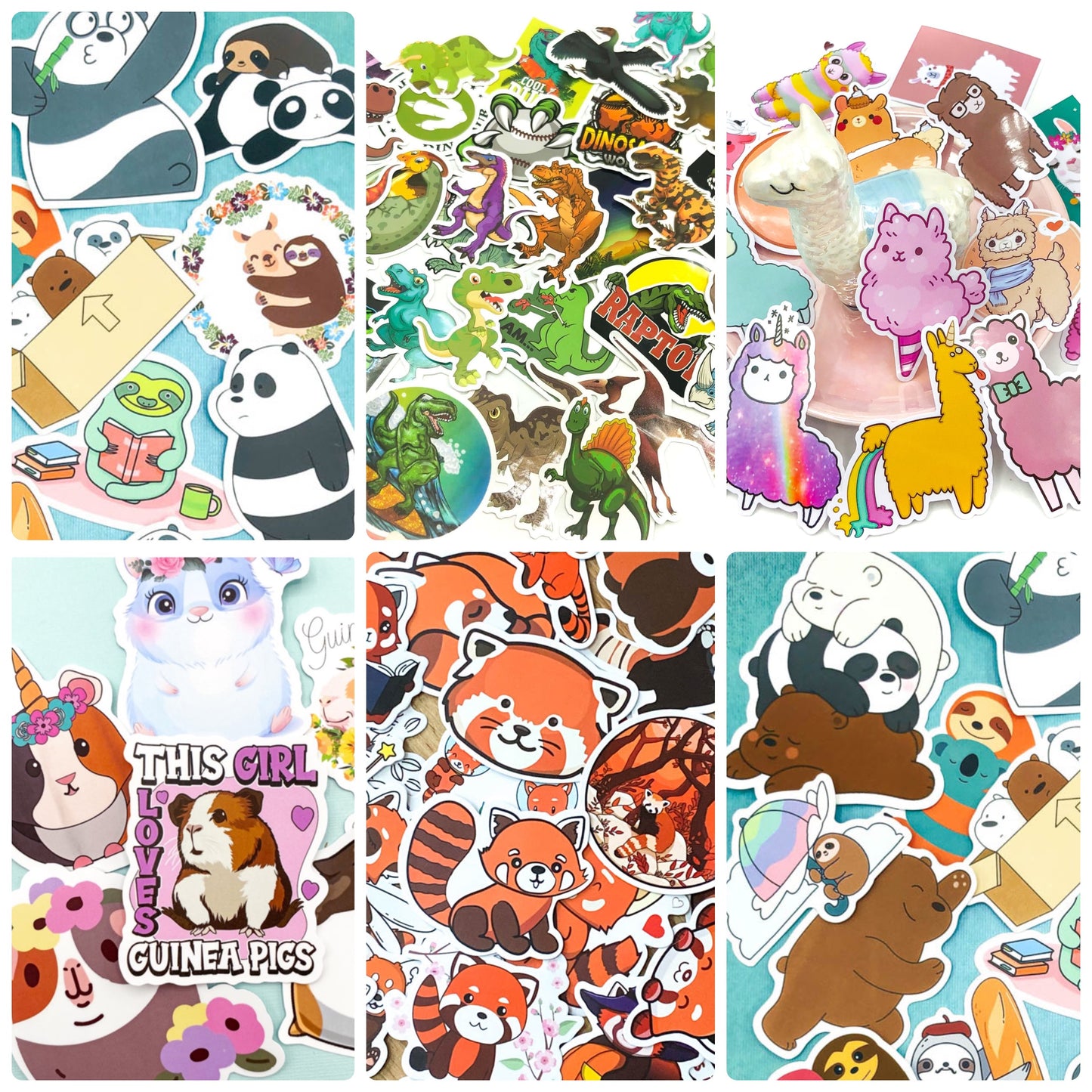 STICKER BUNDLE- 🐼🐻ANIMAL LAPTOP STICKERS🐻🐼