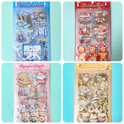 christmas festive large sticker stickers 6 sheet sheets pretty stationery shop store uk planner supplies addict red beige cream blue pink theme pet clear plastic pack