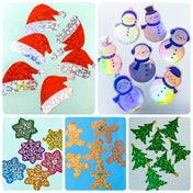 holo holographic foil foiled laser sticker stickers seals seals packaging supplies uk cute kawaii Christmas festive snowman snowmen tree trees gingerbread men man snowflake santa hat hats big large jumbo