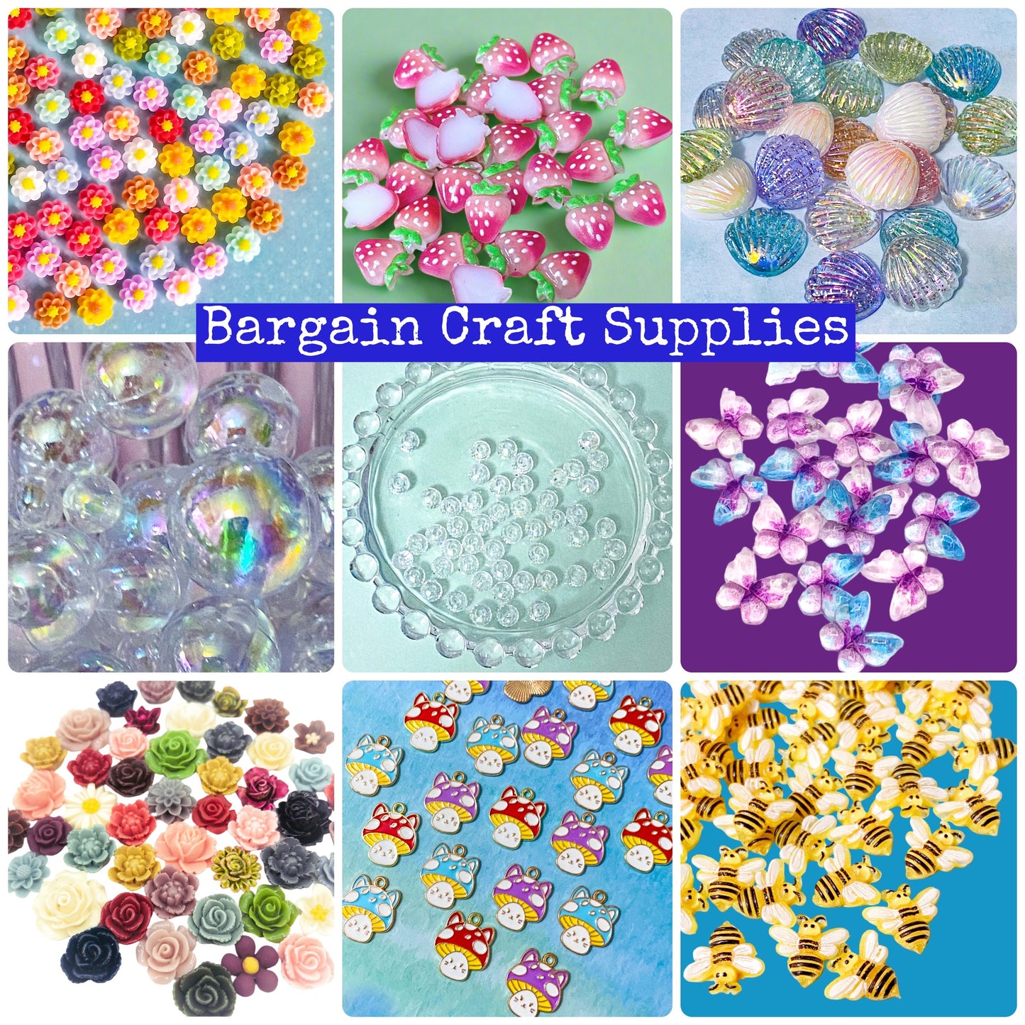 ON OFFER! BARGAIN CRAFT SUPPLIES - FLATBACKS & CHARMS