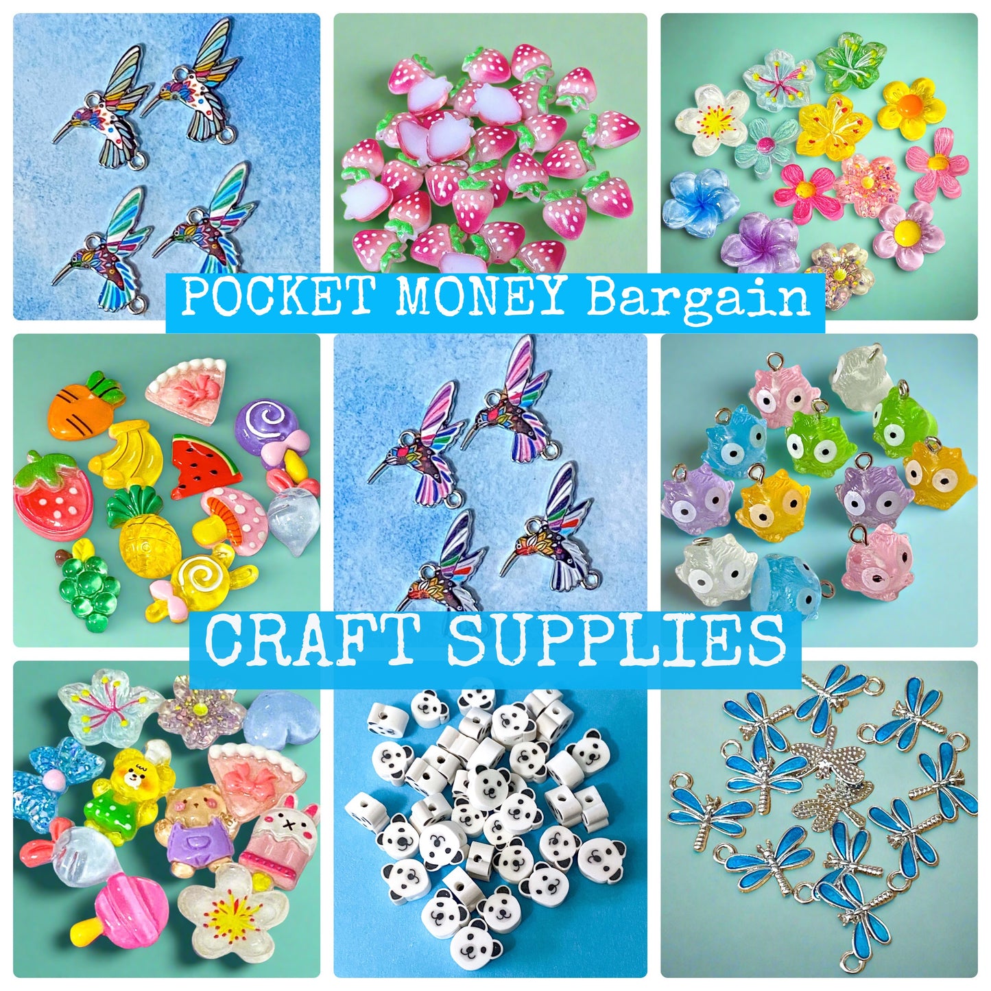 ON OFFER! BARGAIN CRAFT SUPPLIES - FLATBACKS & CHARMS