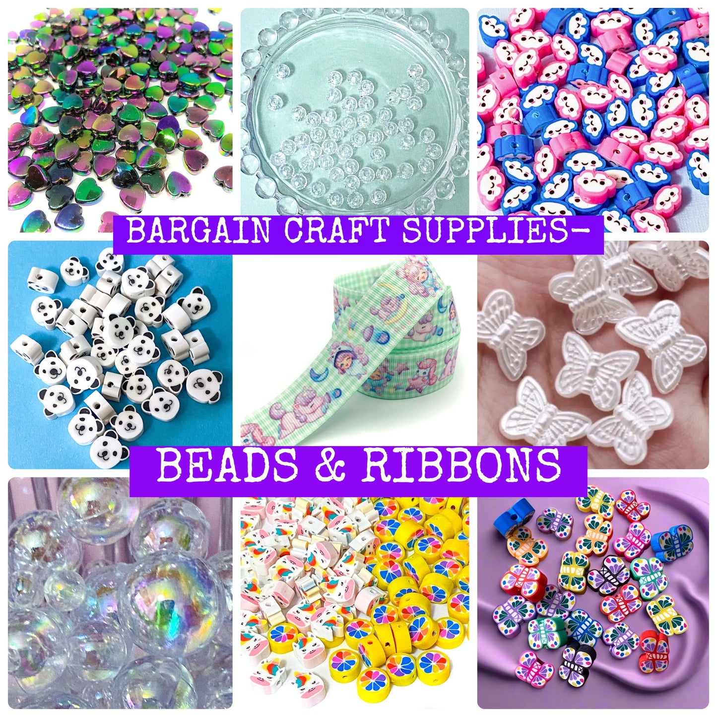 ON OFFER! BARGAIN CRAFT SUPPLIES- BEADS & RIBBONS