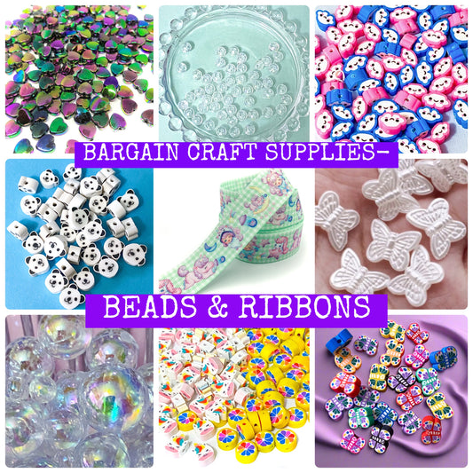 ON OFFER! BARGAIN CRAFT SUPPLIES- BEADS & RIBBONS