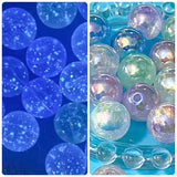 large glow in the dark lustre acrylic 15mm round beads