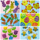 holo glitter foil foiled glittery sparkly easter spring large big jumbo sticker stickers seals seal packaging supplies uk cute kawaii chick chicks chicken carrot carrots bee bees bumble honey egg eggs rabbit rabbits bunny bunnies tulip tulips flower flowers