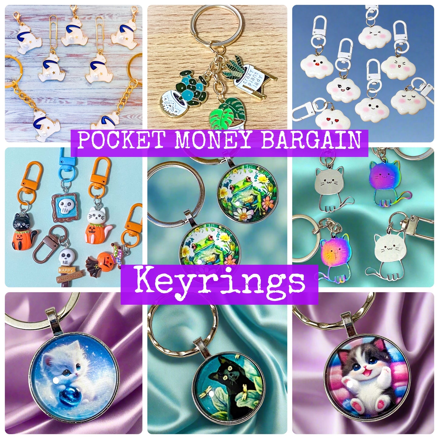 ON OFFER! Pocket Money Bargain KEYRINGS -Perfect Kawaii Gifts