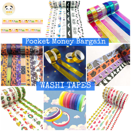 ON OFFER! Pocket Money Bargain WASHI TAPES (Unboxed)