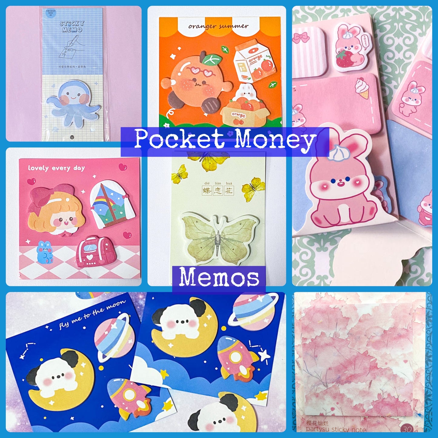 Pocket Money Bargain MEMOS & NOTEBOOKS -Perfect Kawaii Gifts