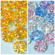 jumbo large big 16mm acrylic pumpkin bead beads pumpkins clear transparent cute kawaii craft supplies shop store halloween spooky jewellery making build your own beaded pen pens pink white clear blue purple orange