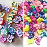fimo polymer clay bead beads butterfly butterflies uk cute kawaii craft supplies slice jewellery making colourful handmade