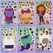 super cute kawaii cat cats kitty activity sheet sheets kids fun gift gifts game sticker stickers build a picture colourful uk shop store