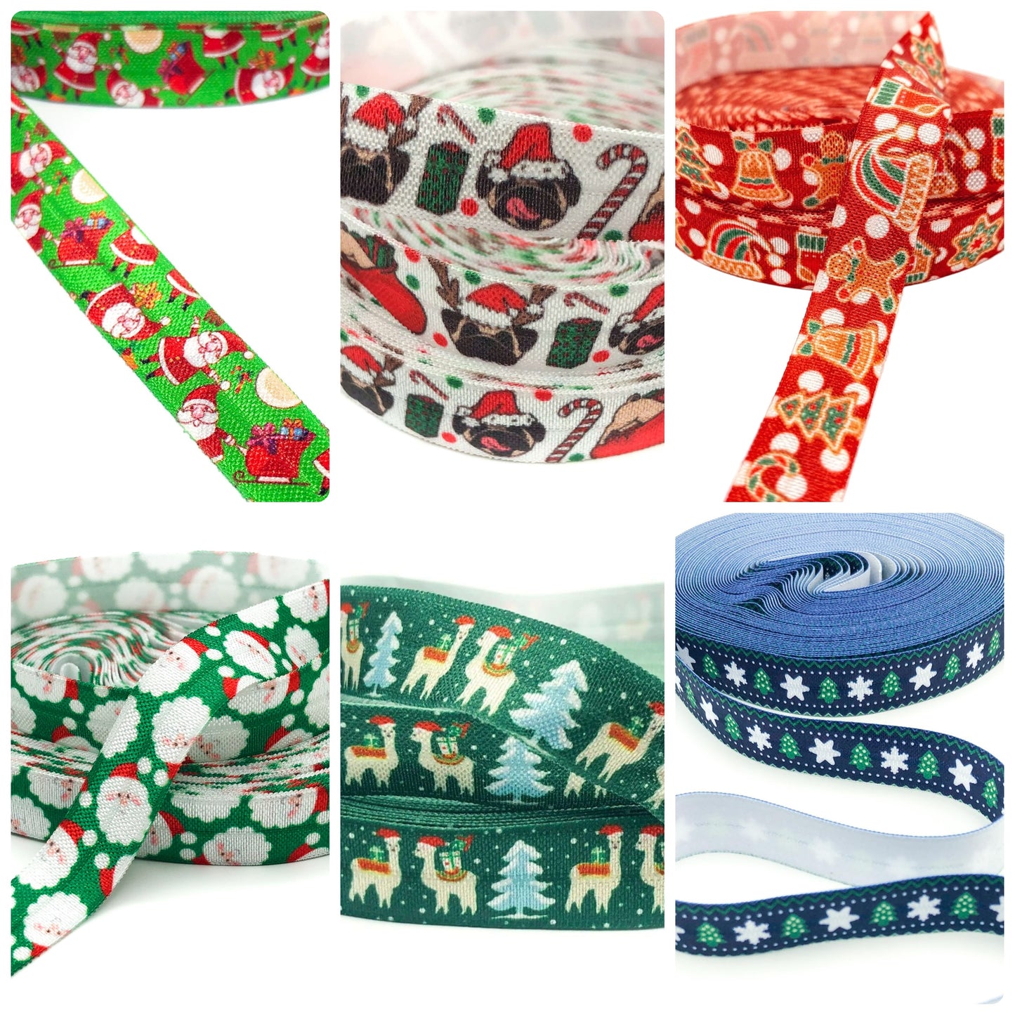 Limited ELASTIC RIBBONS BUNDLE- 🎄CHRISTMAS (A)🎄 9 Yards