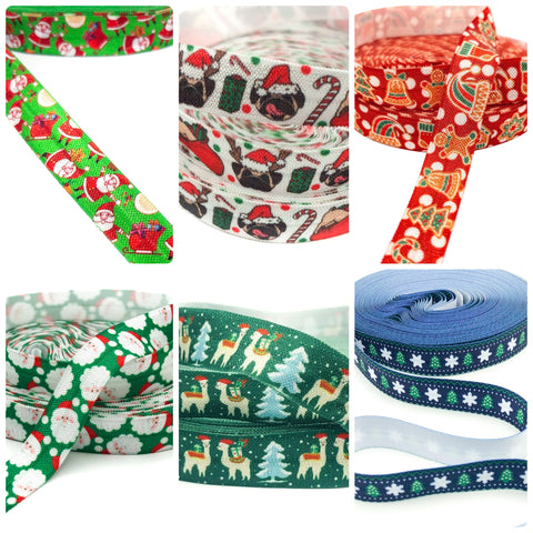 Limited ELASTIC RIBBONS BUNDLE- 🎄CHRISTMAS🎄 9 Yards