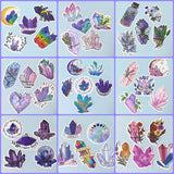 crystal crystals gem gems gemstone laptop decorative sticker stickers pack packs cute kawaii uk stationery magic magical pink lilac moon