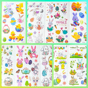 kid's easter temporary tattoo tattoos fun gift gifts spring bunny rabbit rabbits egg eggs flower fox chick nest happy uk cute kawaii gift gifts for children kids