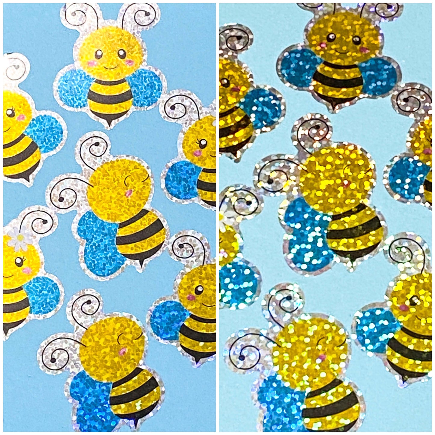 holo glitter foil foiled glittery sparkly easter spring large big jumbo sticker stickers seals seal packaging supplies uk cute kawaii chick chicks chicken carrot carrots bee bees bumble honey egg eggs rabbit rabbits bunny bunnies tulip tulips flower flowers