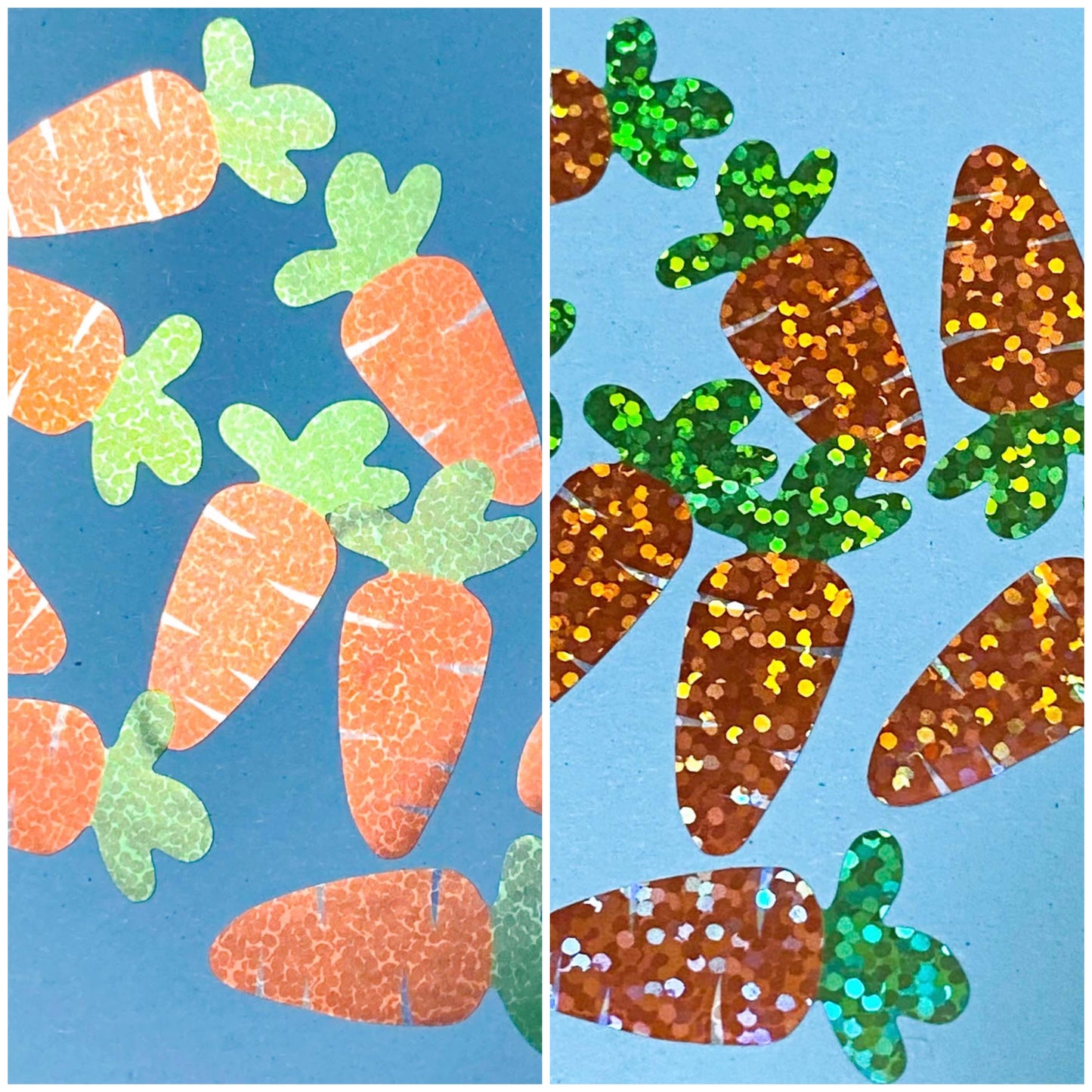 holo glitter foil foiled glittery sparkly easter spring large big jumbo sticker stickers seals seal packaging supplies uk cute kawaii chick chicks chicken carrot carrots bee bees bumble honey egg eggs rabbit rabbits bunny bunnies tulip tulips flower flowers