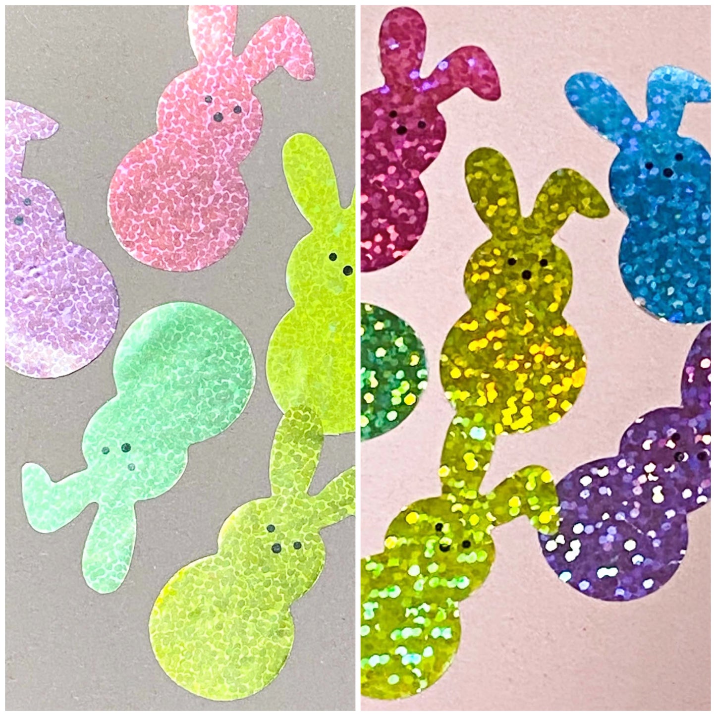 holo glitter foil foiled glittery sparkly easter spring large big jumbo sticker stickers seals seal packaging supplies uk cute kawaii chick chicks chicken carrot carrots bee bees bumble honey egg eggs rabbit rabbits bunny bunnies tulip tulips flower flowers