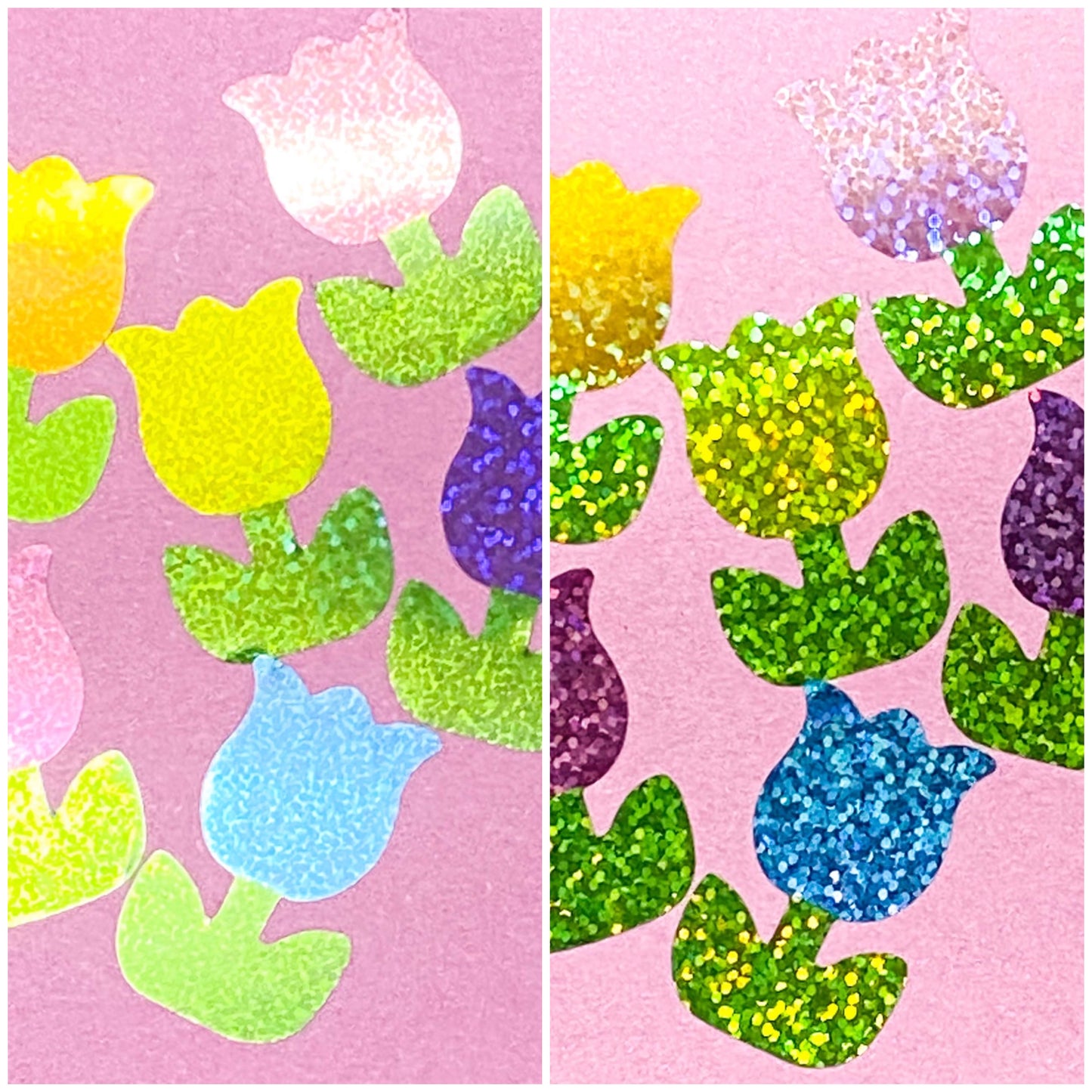 holo glitter foil foiled glittery sparkly easter spring large big jumbo sticker stickers seals seal packaging supplies uk cute kawaii chick chicks chicken carrot carrots bee bees bumble honey egg eggs rabbit rabbits bunny bunnies tulip tulips flower flowers