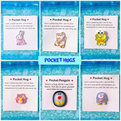 pocket hug hugs cute kawaii anxiety kindness mental health gift gifts little stocking filler fillers kids frog cat penguin bear puppy fun pretty present ideas bunny rabbit mini small gift wrapped animal animals