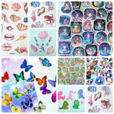 large sticker bargain bundle set of laptop and translucent washi paper sticker sheets