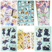 bargain cute animals stationery bundle with clear sticker sheets and sticker flakes