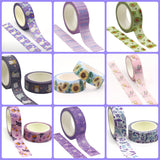 10m floral flower flowers cat cats kitty purple lilac sunflower avocado avocados pink green washi tape tapes long uk cute kawaii craft supplies stationery shop store planner addict pretty tapes