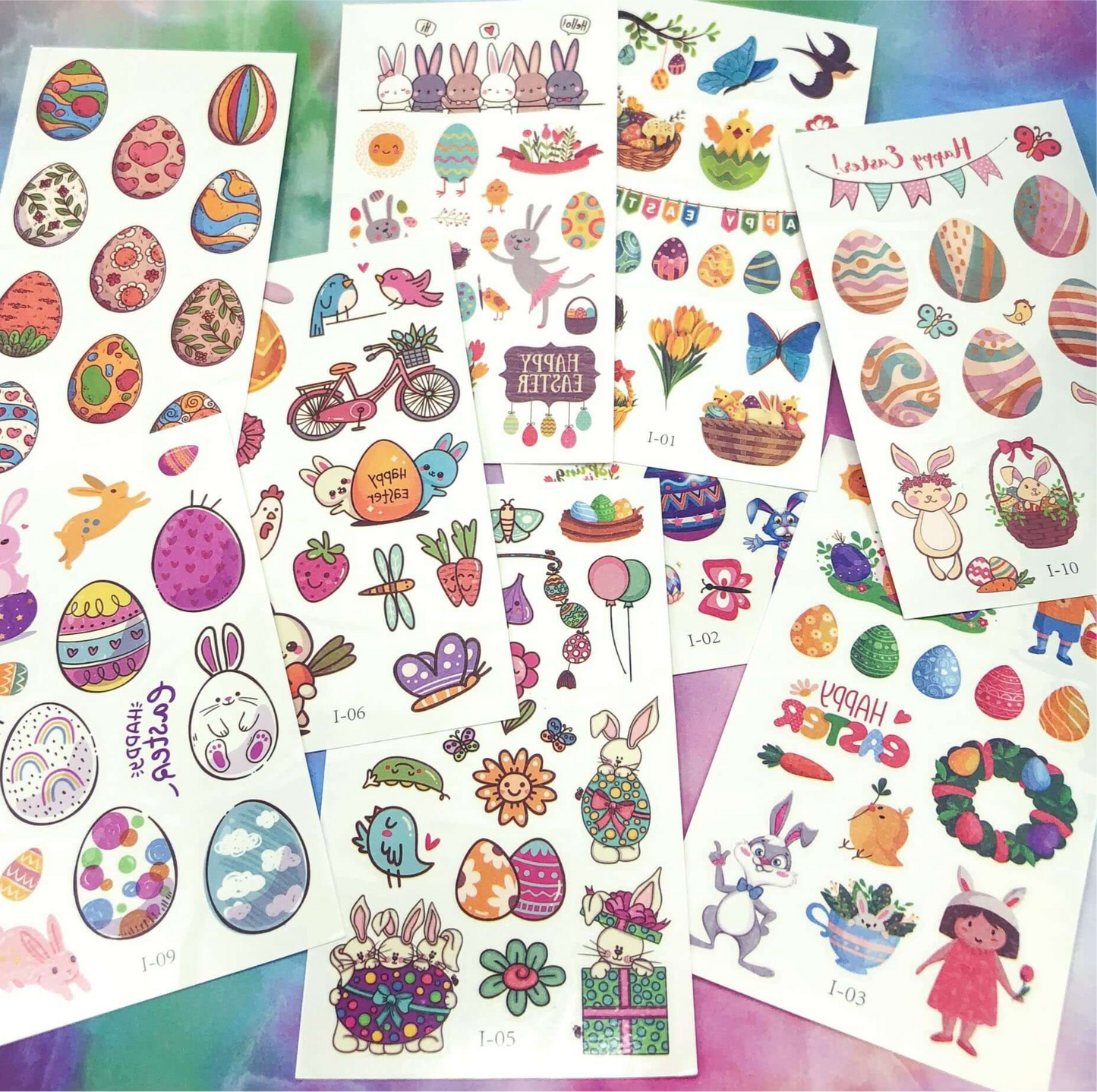 Half Price! EASTER Temporary TATTOO Sheet