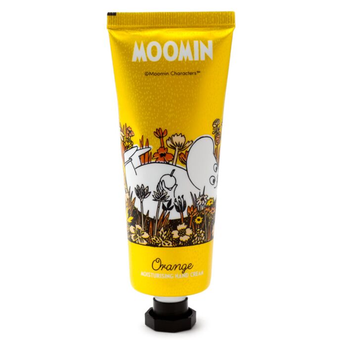 moomin moomins licensed official product gift gifts shop store uk puckator hand cream creams handcream habdcreams lotion box boxed turquoise teal yellow ochre fragrance fragranced orange strawberry scent scented stocking filler fillers for her cute kawaii cartoon character 75ml