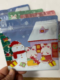 KAWAII CHRISTMAS BUNNIES Large Re-sealable BAG- 4 Designs