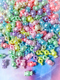 pearl pearly sweet sweets bead beads candy colours easter spring springtime craft crafts supplies uk cute kawaii pretty 14mm medium pink blue purple lilac white green mint turquoise yellow bundle set