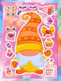 easter spring gift gifts uk cute kawaii gnome gnomes gonk gonks build a sticker stickers activity sheet sheets for kids stationery large big glossy fun game children