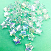 star clear ab iridescent acrylic bead beads bundle cute stars 11mm craft supplies uk