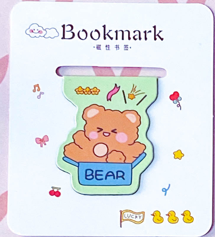 ANIMAL Magnetic BOOKMARK- BUNNY BEAR PUPPY or CAT (18 Designs)