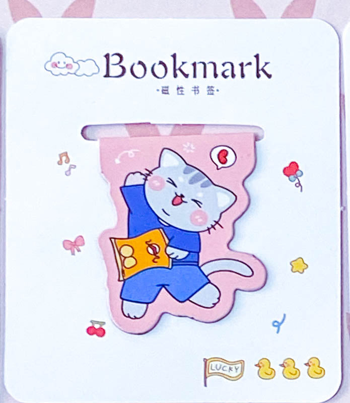 ANIMAL Magnetic BOOKMARK- BUNNY BEAR PUPPY or CAT (18 Designs)