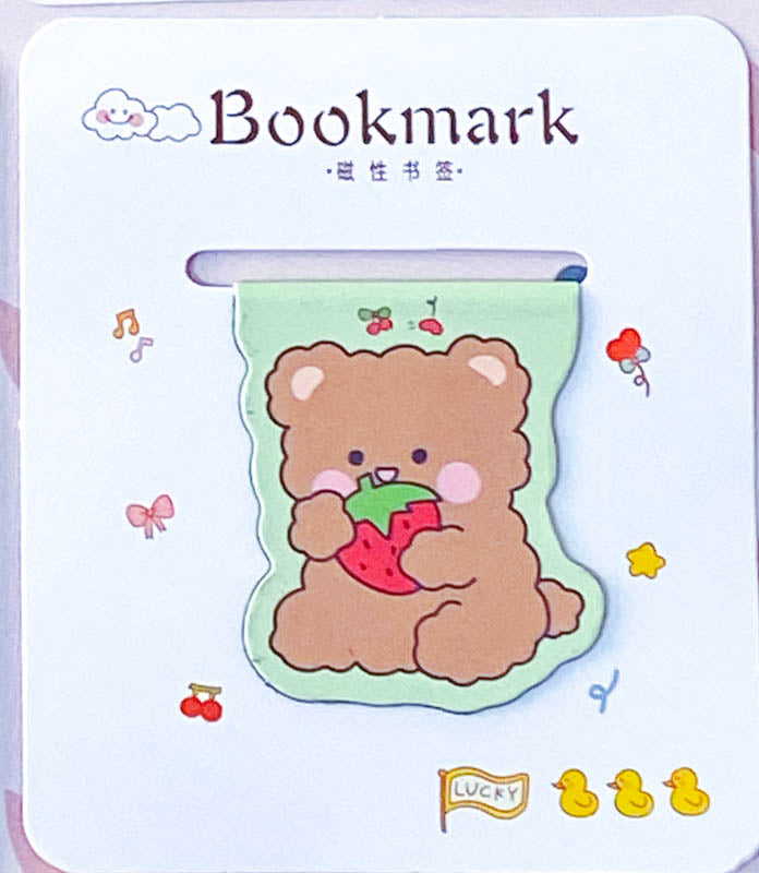 ANIMAL Magnetic BOOKMARK- BUNNY BEAR PUPPY or CAT (18 Designs)