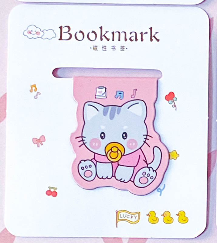 ANIMAL Magnetic BOOKMARK- BUNNY BEAR PUPPY or CAT (18 Designs)