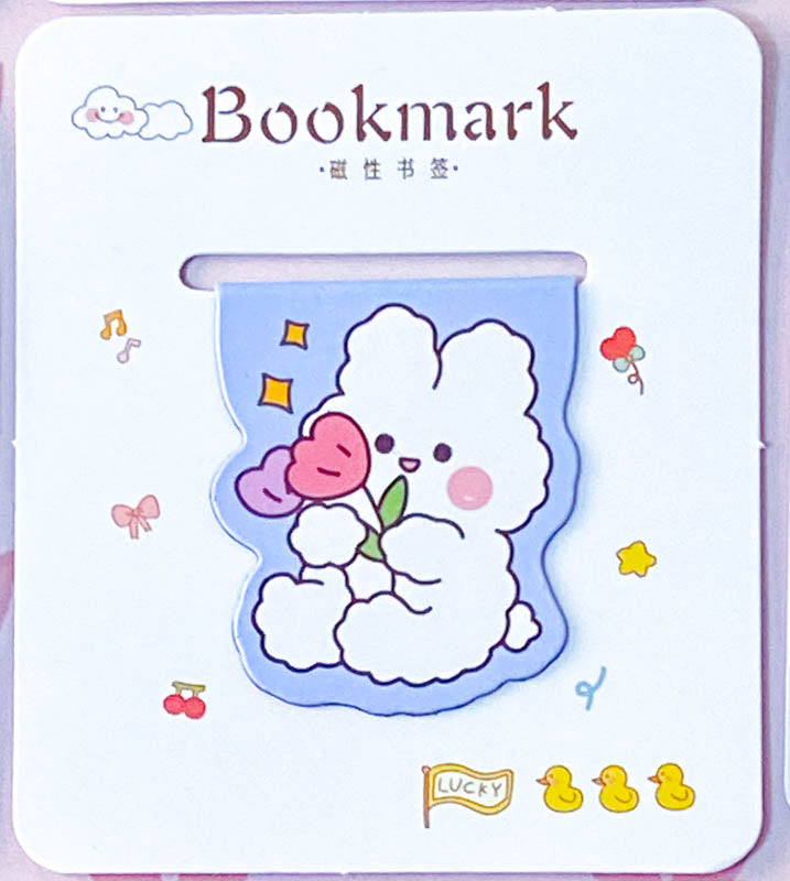 ANIMAL Magnetic BOOKMARK- BUNNY BEAR PUPPY or CAT (18 Designs)
