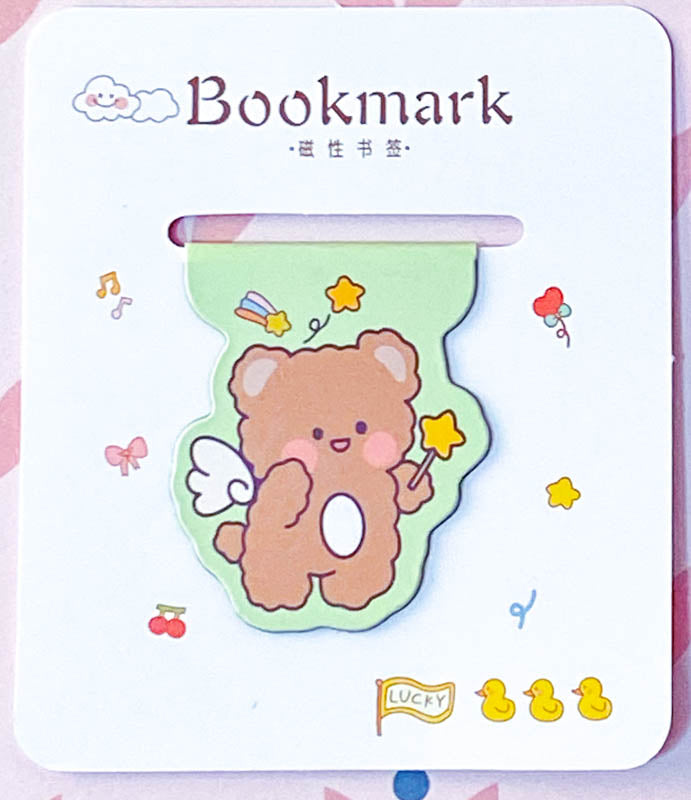 ANIMAL Magnetic BOOKMARK- BUNNY BEAR PUPPY or CAT (18 Designs)