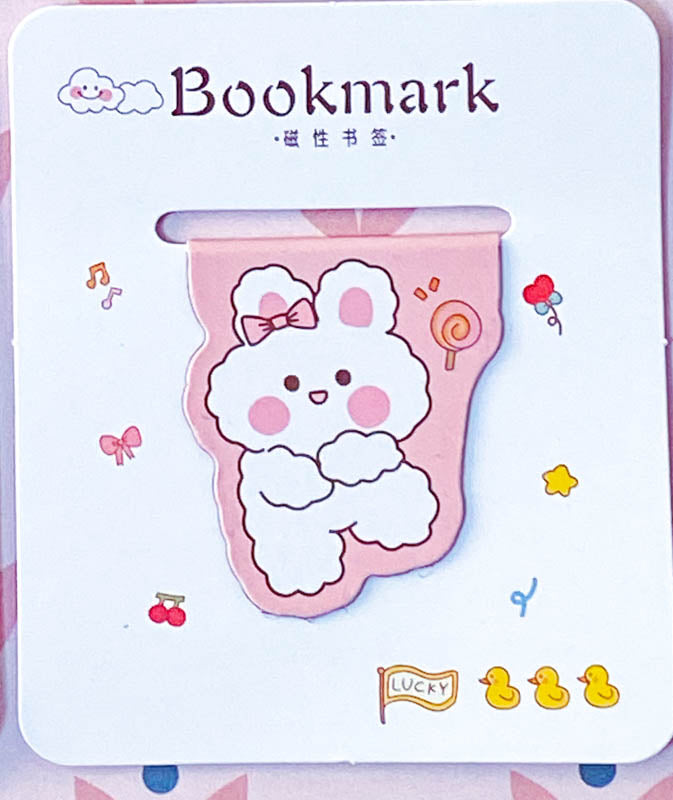 ANIMAL Magnetic BOOKMARK- BUNNY BEAR PUPPY or CAT (18 Designs)