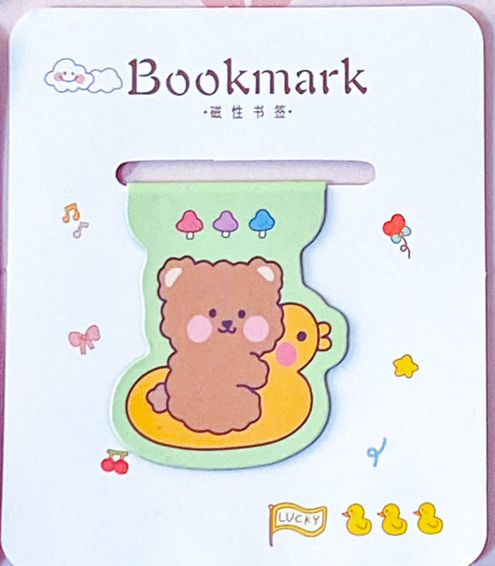 ANIMAL Magnetic BOOKMARK- BUNNY BEAR PUPPY or CAT (18 Designs)