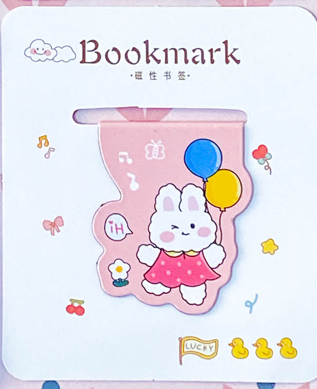 ANIMAL Magnetic BOOKMARK- BUNNY BEAR PUPPY or CAT (18 Designs)