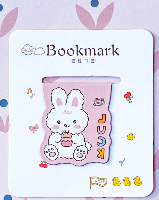 ANIMAL Magnetic BOOKMARK- BUNNY BEAR PUPPY or CAT (18 Designs)