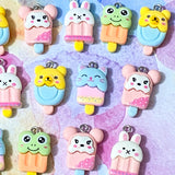 spring animal cute kawaii resin charm pendant charms silver tone hook cat cats blue green frog yellow bear pink mouse white rabbit bunny lolly lollipop lollipops candy sweets resins uk shop crafts supplies fun